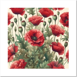 Red Poppy Flower Posters and Art